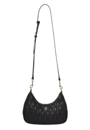 tommy hilfiger refined tikkikuvioitu olkalaukku musta