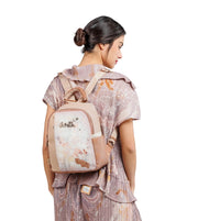 vaalea Anekke memories pieni reppu kuvioitu