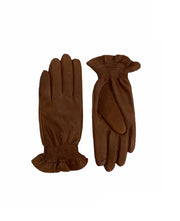 elva konjakinruskeat naisten nahkahanskat