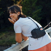 high coast pocket nylon olkalaukku fjällräven musta