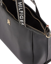 iso laukku musta tote tommy hilfiger