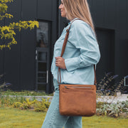 mumbai chesterfield konjakinruskea olkalaukku