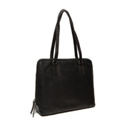 musta nahkainen kasilaukku chesterfield flint