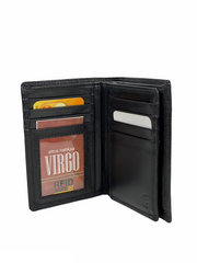 musta nahkalompakko metallivetoketju