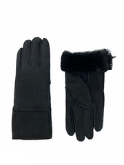 naisten mustat turkisvuorisormikkaat