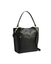 musta ted baker nahkainen cafrin olkalaukku