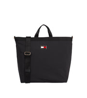musta tommy jeans summer nylon tote iso kassi
