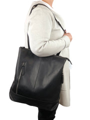 nahkainen reppu laukku chelsea chesterfield musta