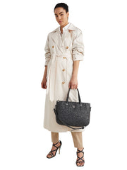 naisten laukku musta tilava satchel tommy hilfiger element