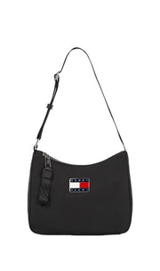 tommy jeans festival nylon olkalaukku kierrätetty musta