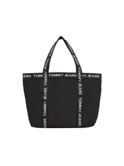 tote kierrätetty kassi essentia tommy jeans musta