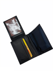 virgo nahkalompakko pieni musta