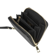 Aarni Mini clutch pieni lompakko hirvennahka musta nahka kulta