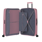 American Tourister Dashpop vaaleanpunainen lilas pink iso matkalaukku sisältä