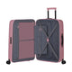 American Tourister Dashpop vaaleanpunainen lilas pink pieni matkalaukku sisältä