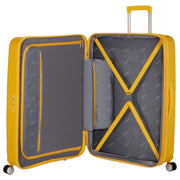 American Tourister Soundbox suuri matkalaukku keltainen 80cm sisältä