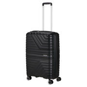 American Tourister Flytwist matkalaukku 67cm musta pitkällä kahvalla edestä