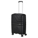 American Tourister Flytwist matkalaukku 67cm musta pitkällä kahvalla edestä
