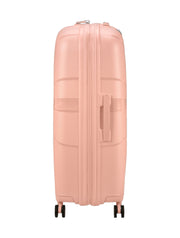 American Tourister vaaleanpunainen iso matkalaukku Starvibe Metallic Peach