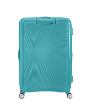 American tourister matkalaukku soundbox iso turkoosi turquoise tonic