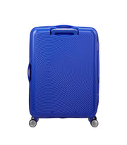 American tourister soundbox tummansininen pieni matkalaukku cobalt blue