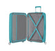 American tourister soundbox turkoosi iso matkalaukku turquoise tonic