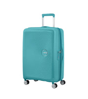 American tourister soundbox turkoosi pieni matkalaukku turquoise tonic