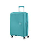 American tourister soundbox turkoosi pieni matkalaukku turquoise tonic