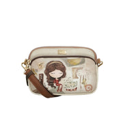 Anekke Muse vaalea kameralaukku olkalaukku ruskea