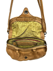 ruskea Aunts&Uncles Handtasche Crossant nahka olkalaukku