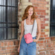Roka London Bond pieni olkalaukku Pink Lemonade