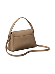 Calvin Klein Emblem Pebble pehmeä iso olkalaukku taupe