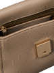 Calvin Klein Emblem Pebble pehmeä olkalaukku vaalea taupe