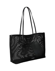 Calvin Klein Mesh Emblem iso tote verkko musta