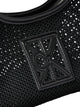 Calvin Klein Mesh Emblem pieni olkalaukku musta verkko