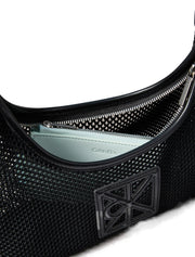Calvin Klein Mesh musta Emblem pieni olkalaukku verkko