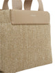 Calvin klein raffia beige punottu käsilaukku vaalea