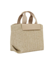 Calvin klein raffia punottu beige käsilaukku vaalea
