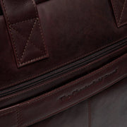 Chesterfield Brand Frazer iso tietokonelaukku nahka tummanruskea ruskea vetoketju