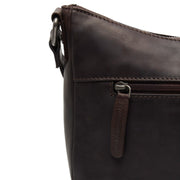 Chesterfield brand ruskea nahka henderson olkalaukku tummanruskea vetoketjutasku