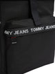 Essential musta tommy jeans rolltop reppu