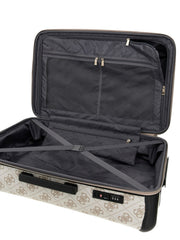 Guess Berta iso matkalaukku vaalea taupe logokuvioitu