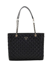 Guess Giully Tote 2 iso tikkikuvioitu olkalaukku musta