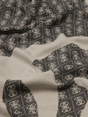 Guess Jacquard kaulahuivi logokuvioitu musta