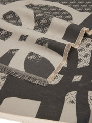 Guess Jacquard musta kaulahuivi logokuvioitu