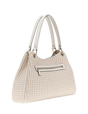 Guess Mirema iso olkalaukku punottu valkoinen beige