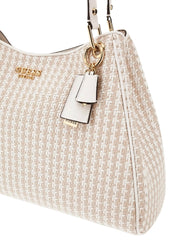 Guess Mirema iso valkoinen olkalaukku punottu beige