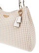 Guess Mirema iso valkoinen olkalaukku punottu beige