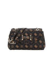 Guess Silia logokuvioitu olkalaukku ruskea tummanruskea