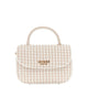 Guess mirema punottu käsilaukku beige valkoinen